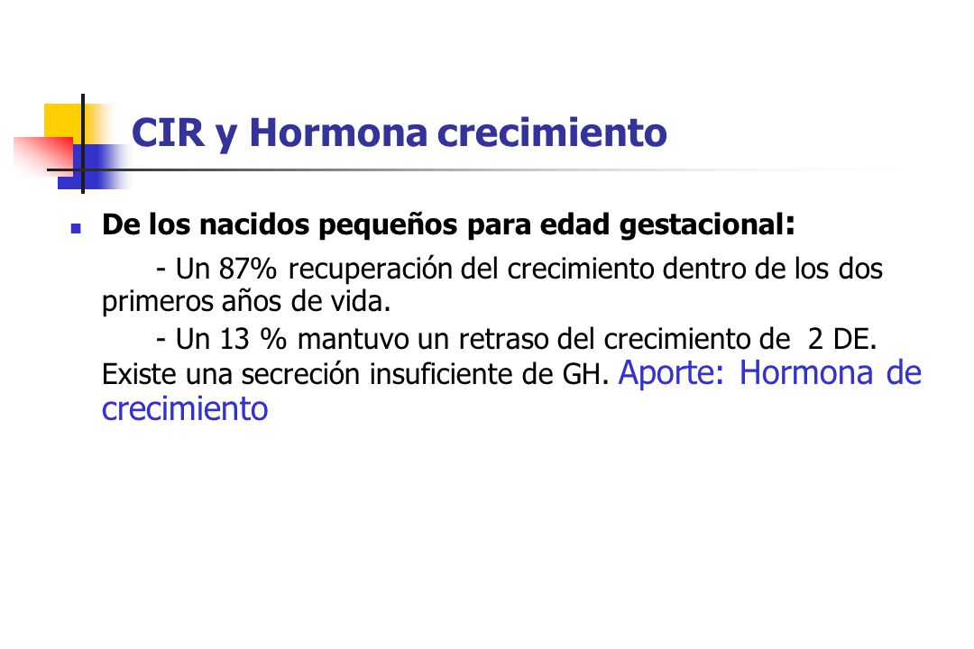 CIR y Hormona crecimiento