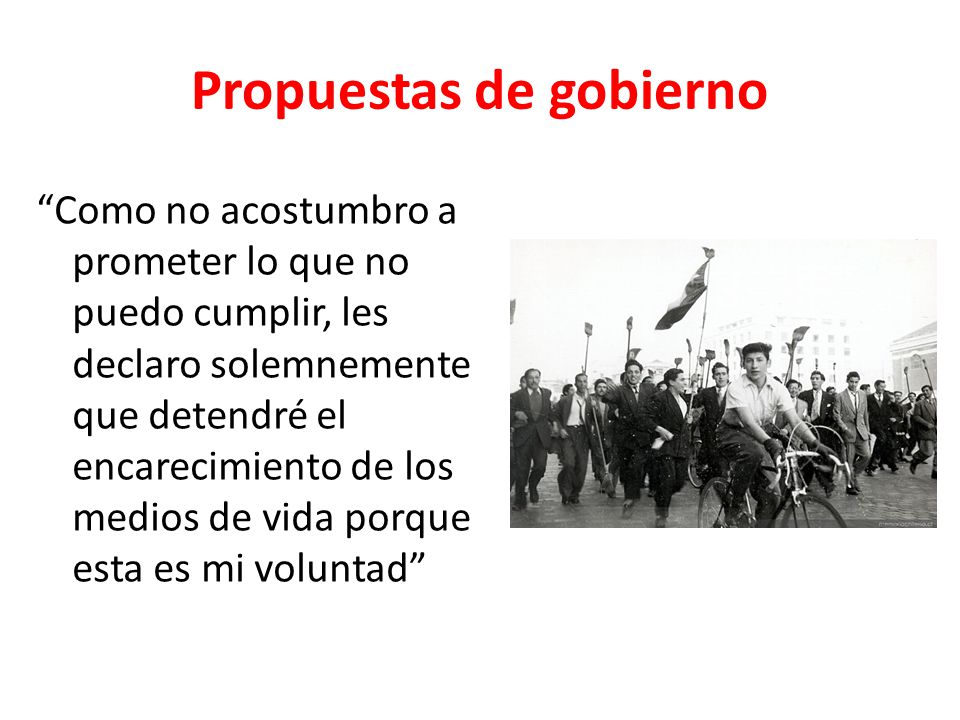 Propuestas de gobierno