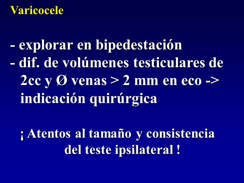 ¡ Atentos al tamaño y consistencia del teste ipsilateral !