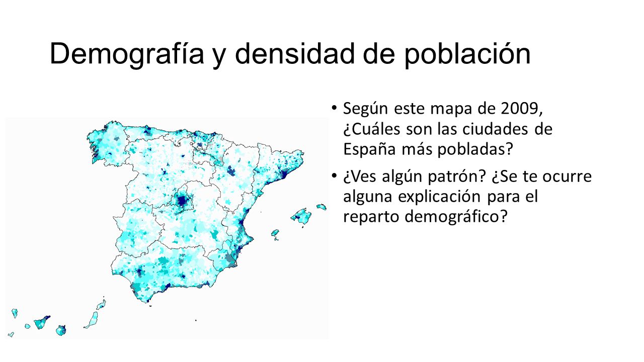 Demografía y densidad de población