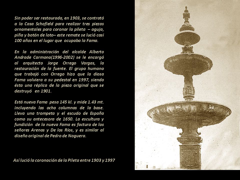 Así lució la coronación de la Pileta entre 1903 y 1997