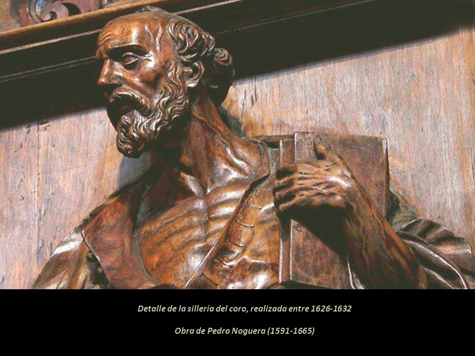 Detalle de la sillería del coro, realizada entre