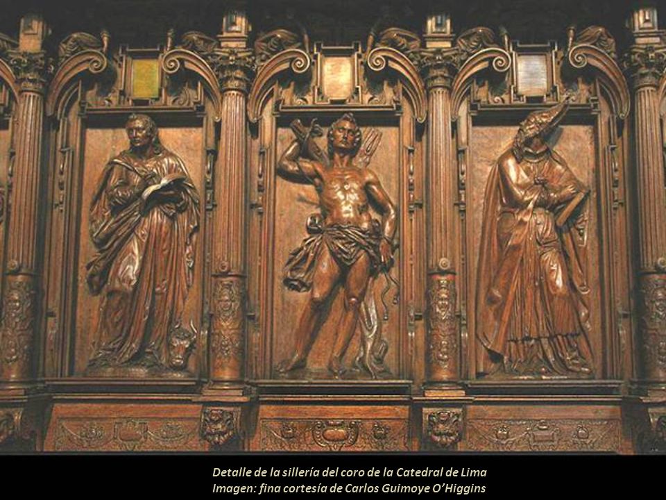 Detalle de la sillería del coro de la Catedral de Lima