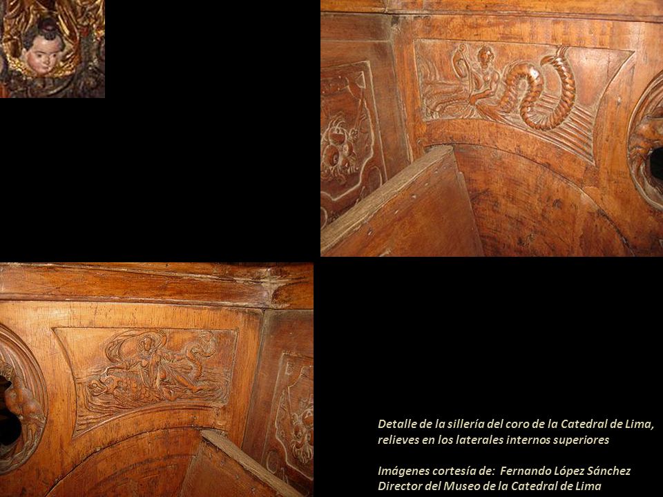 Detalle de la sillería del coro de la Catedral de Lima,