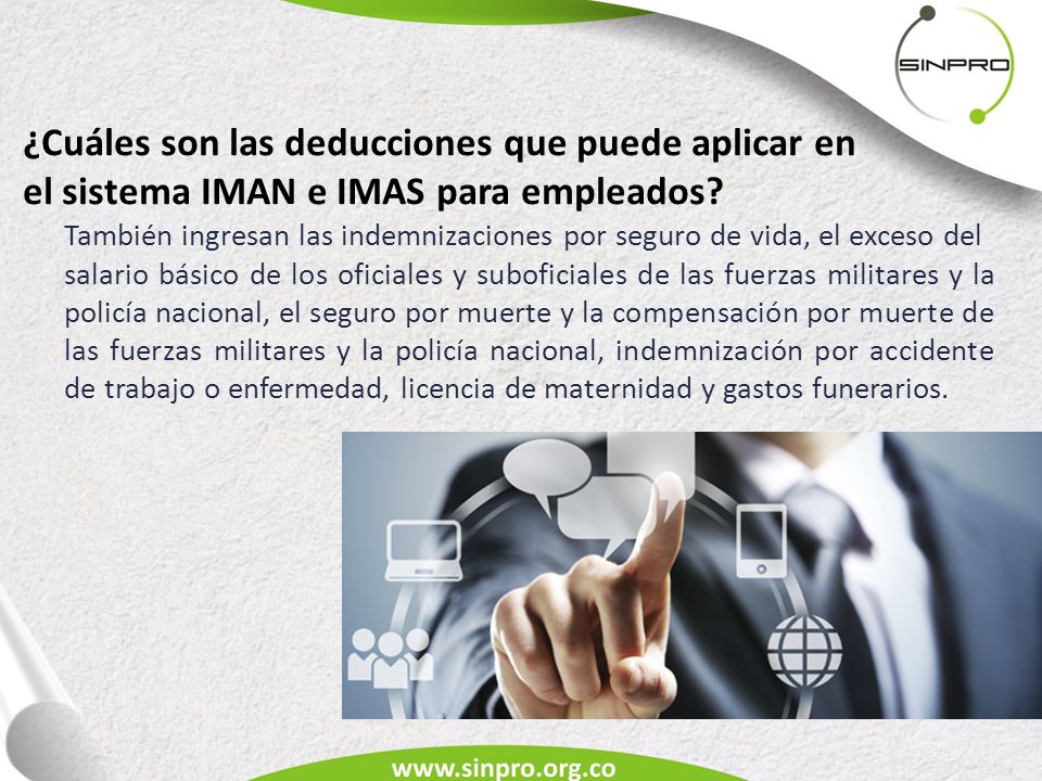 ¿Cuáles son las deducciones que puede aplicar en el sistema IMAN e IMAS para empleados