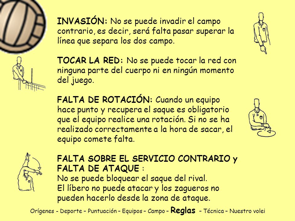 FALTA SOBRE EL SERVICIO CONTRARIO y FALTA DE ATAQUE :