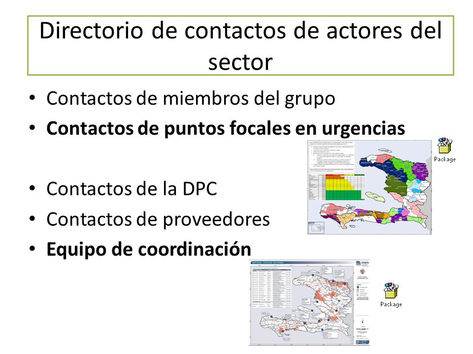 Directorio de contactos de actores del sector