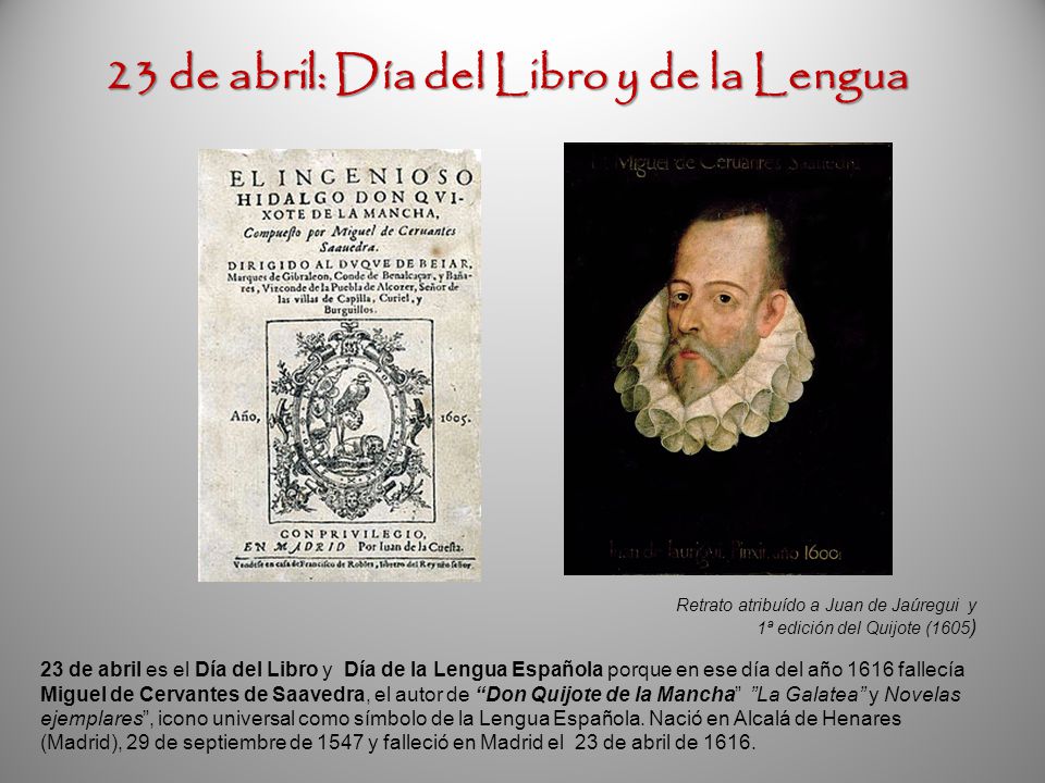 23 de abril: Día del Libro y de la Lengua