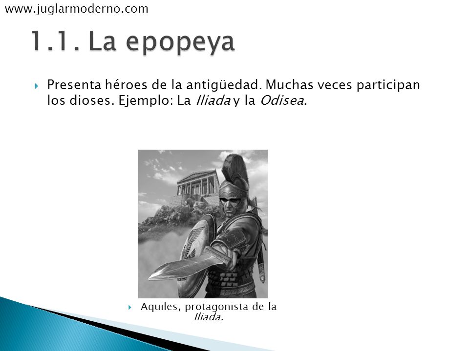 Aquiles, protagonista de la Iliada.