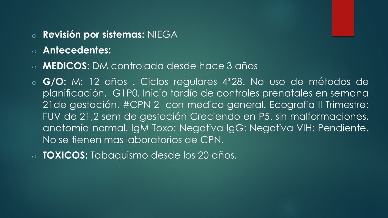 Revisión por sistemas: NIEGA