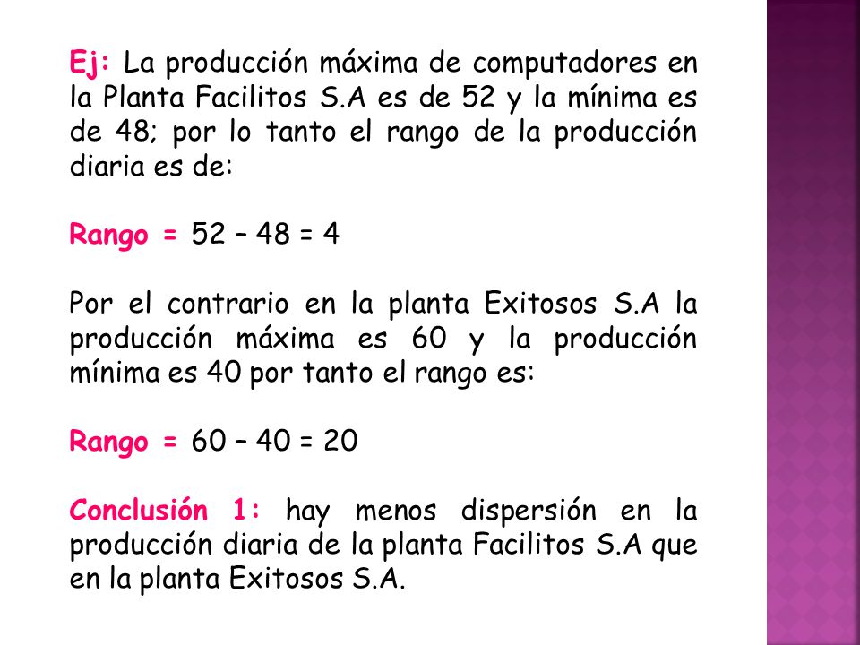 Ej: La producción máxima de computadores en la Planta Facilitos S