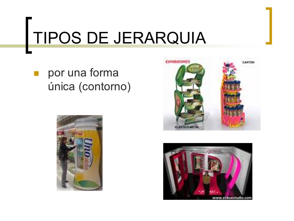 TIPOS DE JERARQUIA por una forma única (contorno)