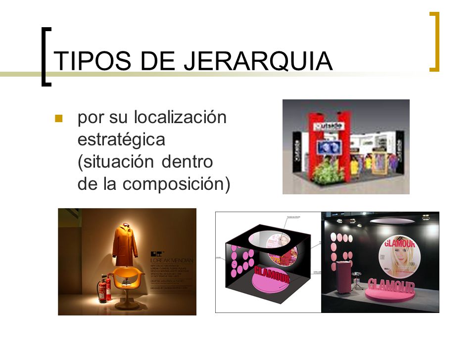 TIPOS DE JERARQUIA por su localización estratégica (situación dentro de la composición)