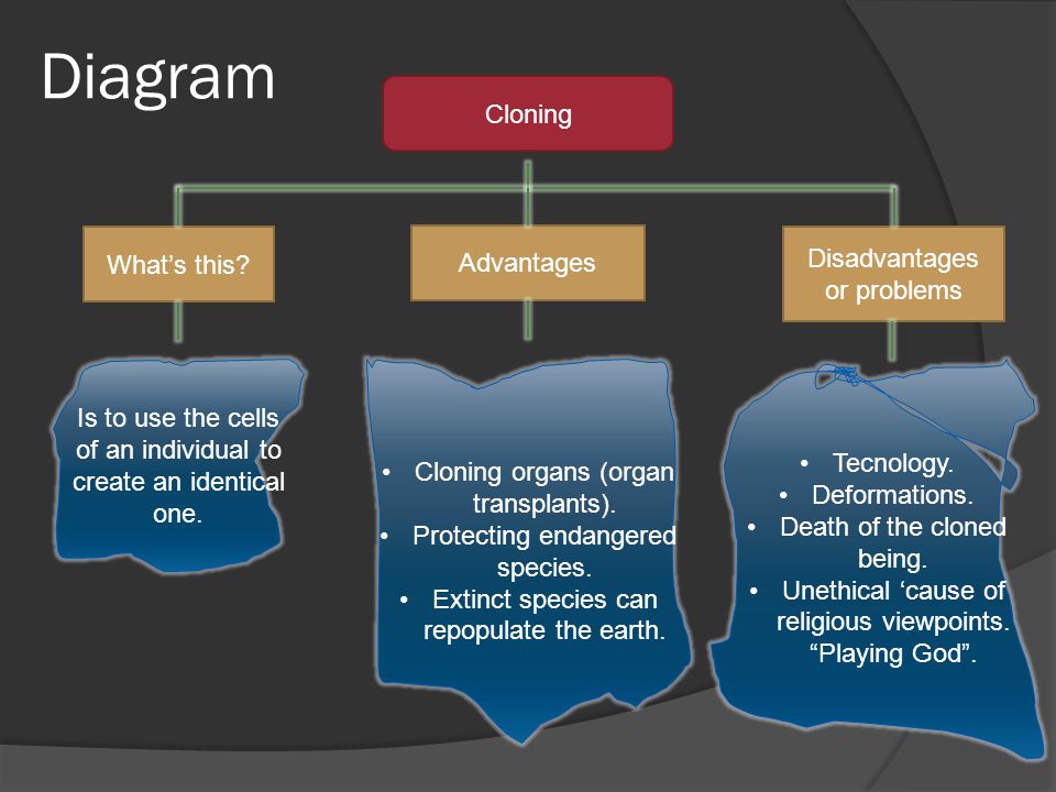Diagram Cloning What’s this Advantages Disadvantages or problems