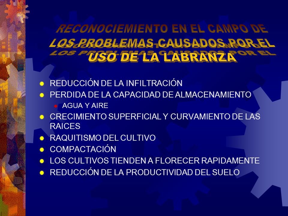 RECONOCIEMIENTO EN EL CAMPO DE LOS PROBLEMAS CAUSADOS POR EL