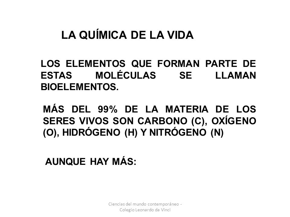 Ciencias del mundo contemporáneo - Colegio Leonardo da Vinci