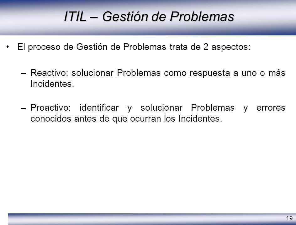 ITIL – Gestión de Problemas