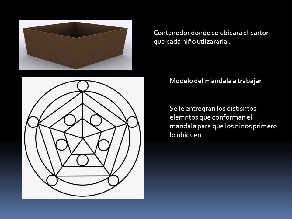 Contenedor donde se ubicara el carton que cada niño utlizararia .