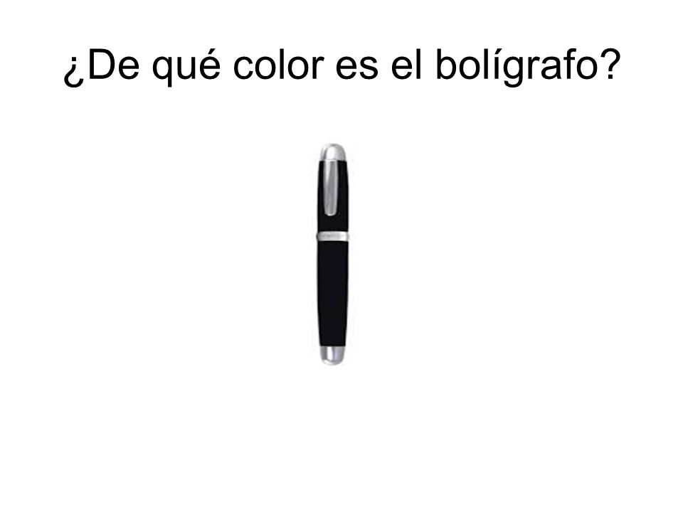 ¿De qué color es el bolígrafo