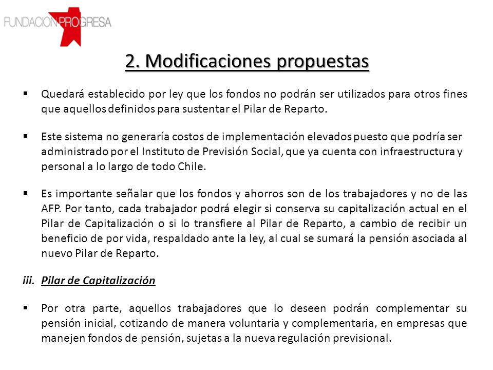 2. Modificaciones propuestas
