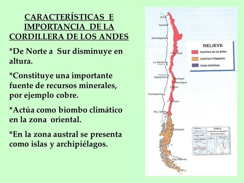 CARACTERÍSTICAS E IMPORTANCIA DE LA CORDILLERA DE LOS ANDES