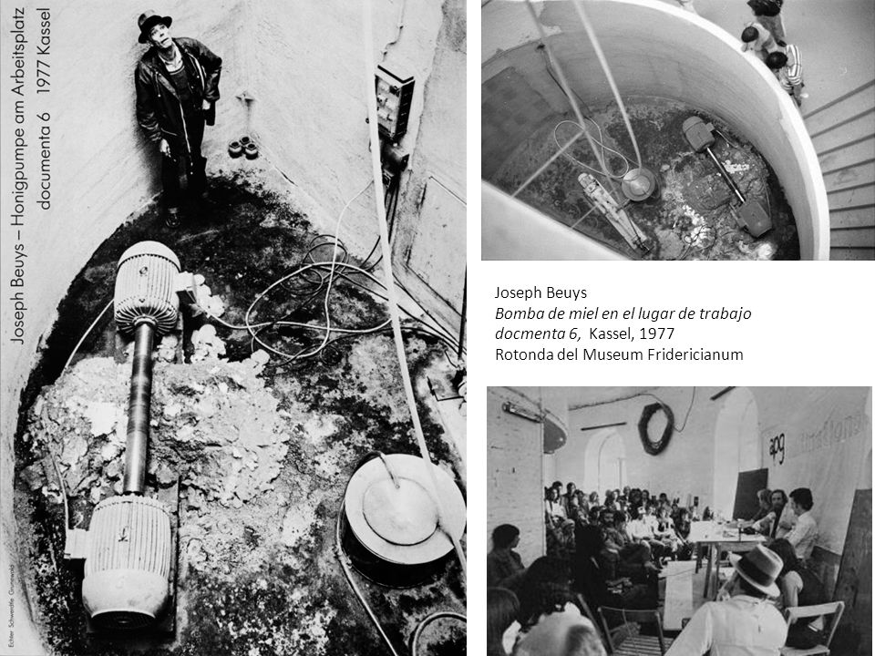 Joseph Beuys Bomba de miel en el lugar de trabajo docmenta 6, Kassel, 1977