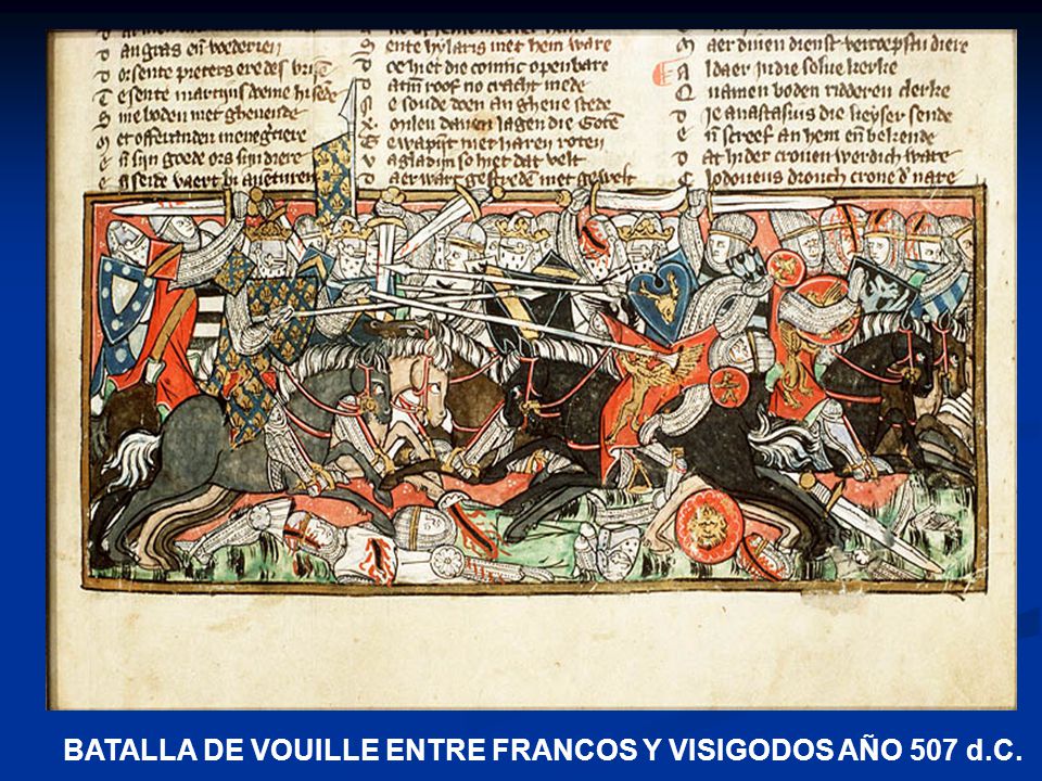 BATALLA DE VOUILLE ENTRE FRANCOS Y VISIGODOS AÑO 507 d.C.