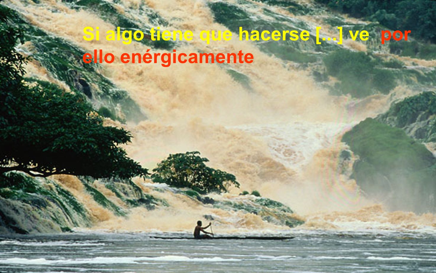 Si algo tiene que hacerse [...] ve por ello enérgicamente