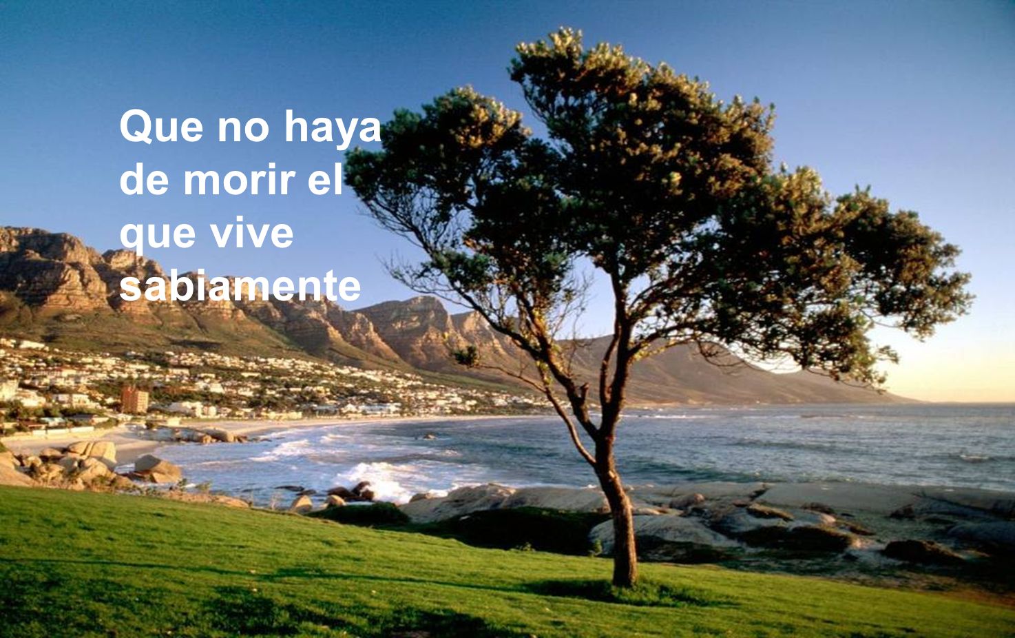 Que no haya de morir el que vive sabiamente