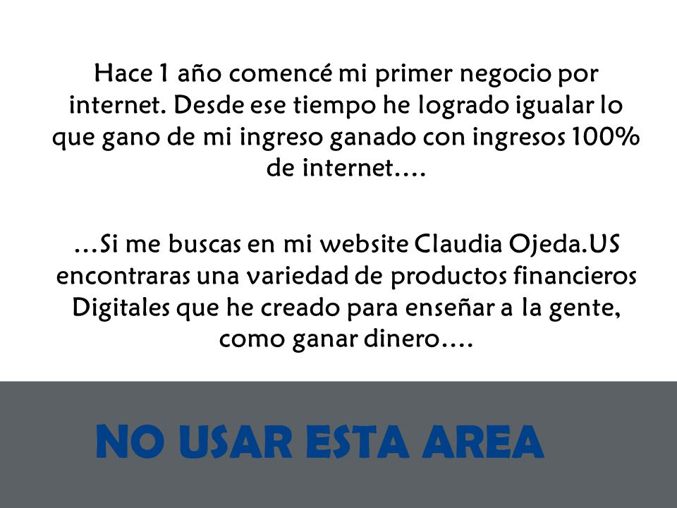 Hace 1 año comencé mi primer negocio por internet