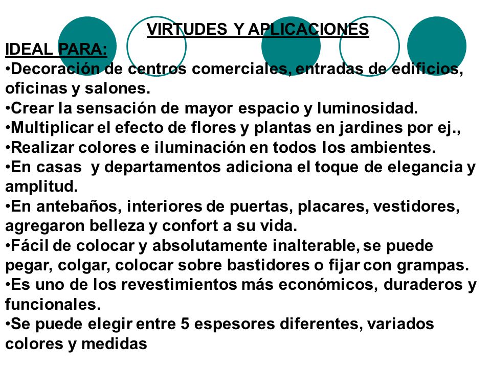 VIRTUDES Y APLICACIONES