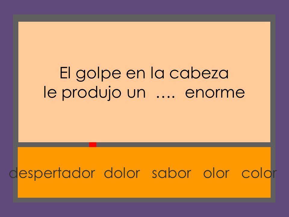 despertador dolor sabor olor color