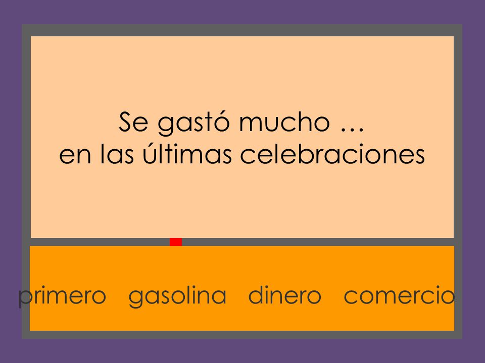 en las últimas celebraciones