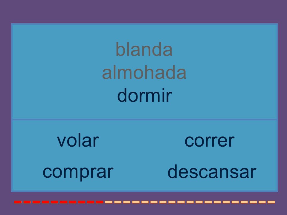 blanda almohada dormir volar correr comprar descansar