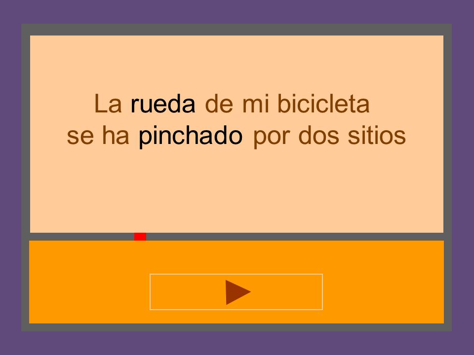La rueda de mi bicicleta se ha pinchado por dos sitios