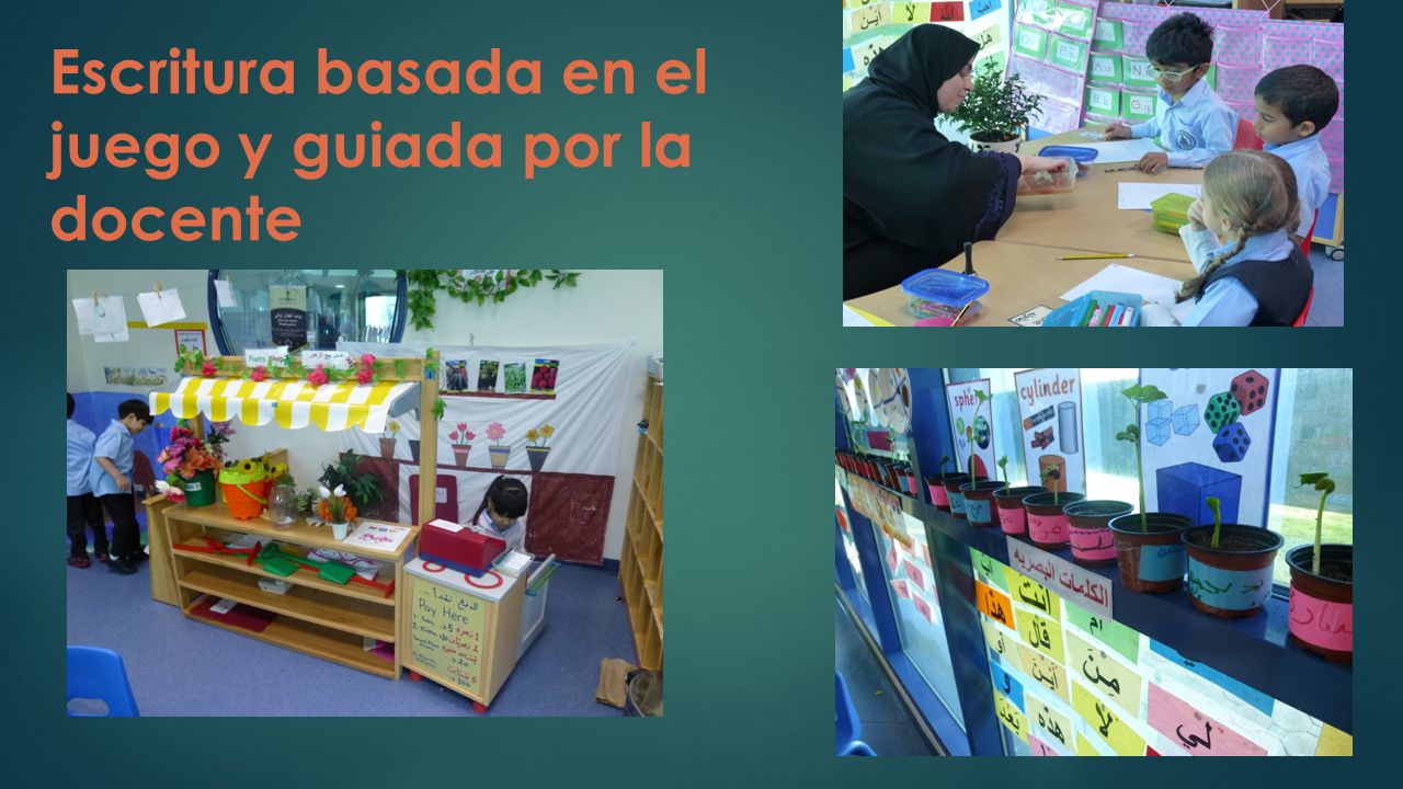 Escritura basada en el juego y guiada por la docente
