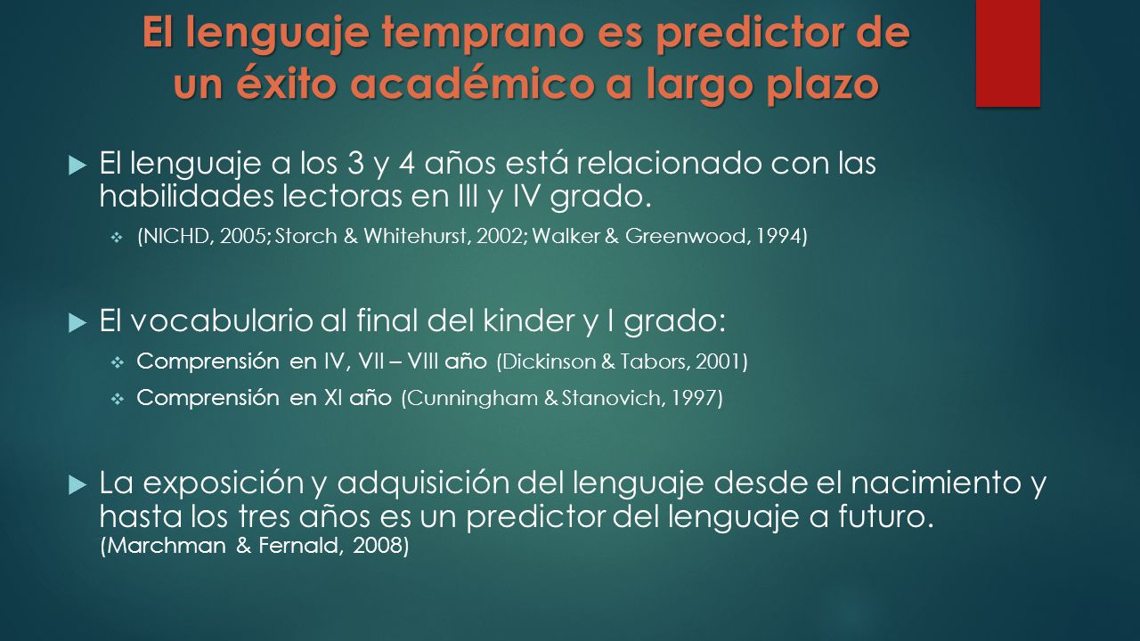El lenguaje temprano es predictor de un éxito académico a largo plazo