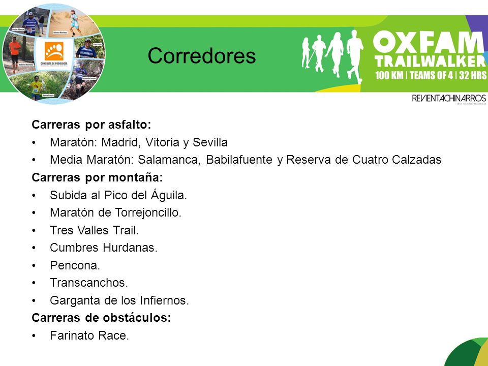 Corredores Carreras por asfalto: Maratón: Madrid, Vitoria y Sevilla
