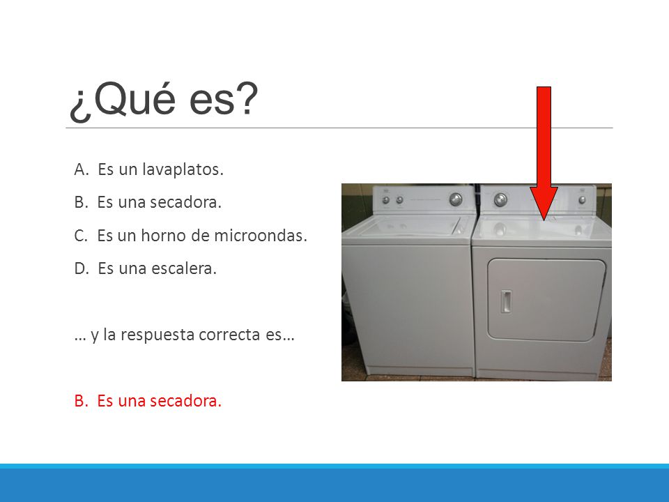 ¿Qué es A. Es un lavaplatos. B. Es una secadora.