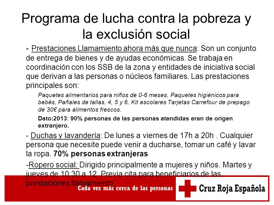 Programa de lucha contra la pobreza y la exclusión social