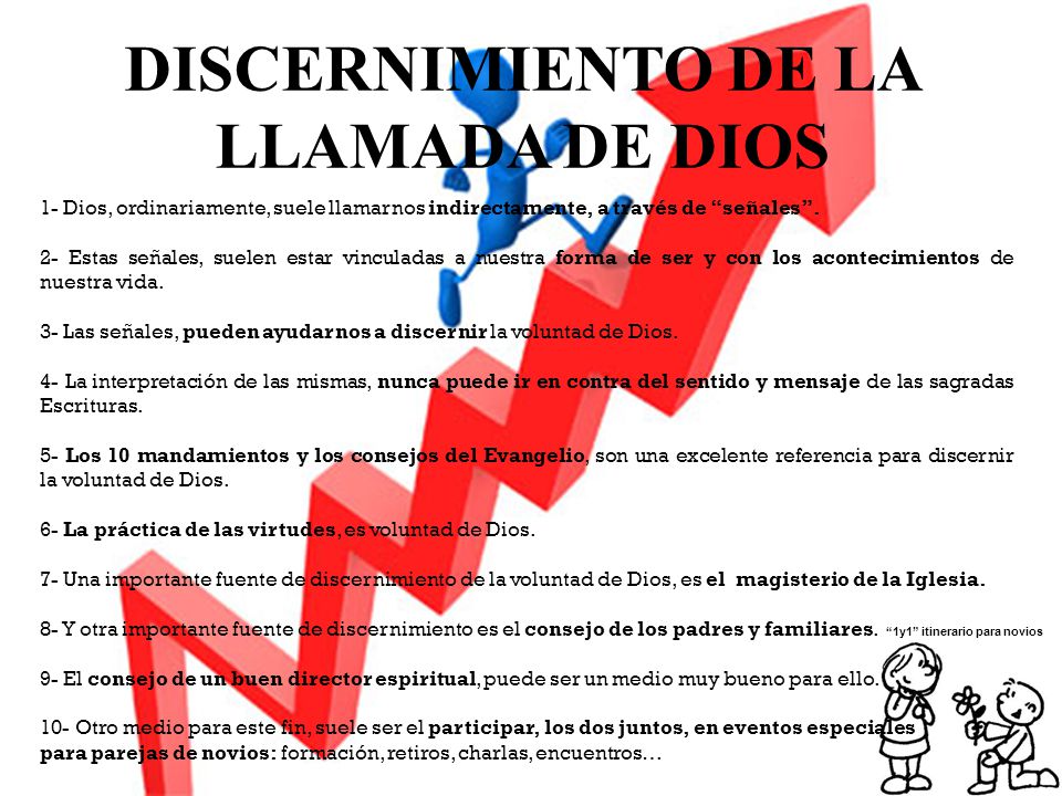 DISCERNIMIENTO DE LA LLAMADA DE DIOS 1y1 itinerario para novios