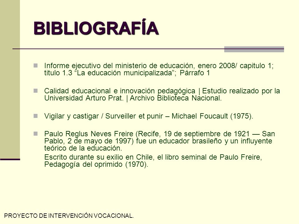BIBLIOGRAFÍA Informe ejecutivo del ministerio de educación, enero 2008/ capitulo 1; titulo 1.3 La educación municipalizada ; Párrafo 1.