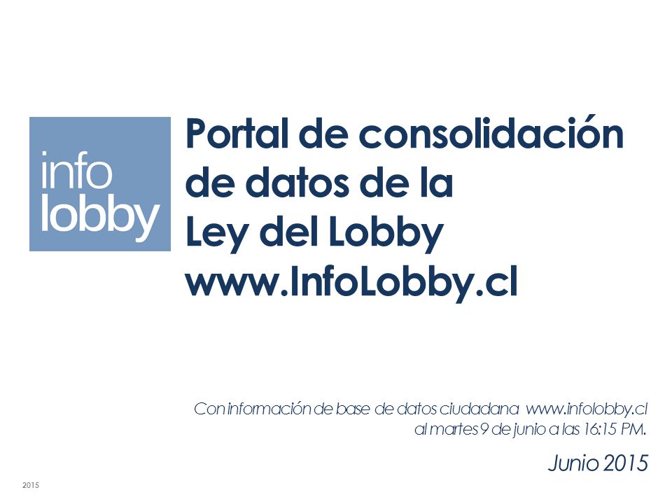 Portal de consolidación de datos de la Ley del Lobby