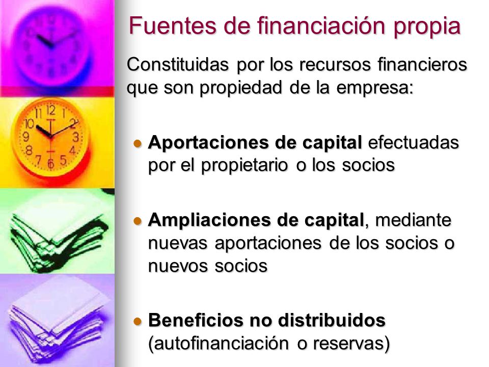 Fuentes de financiación propia