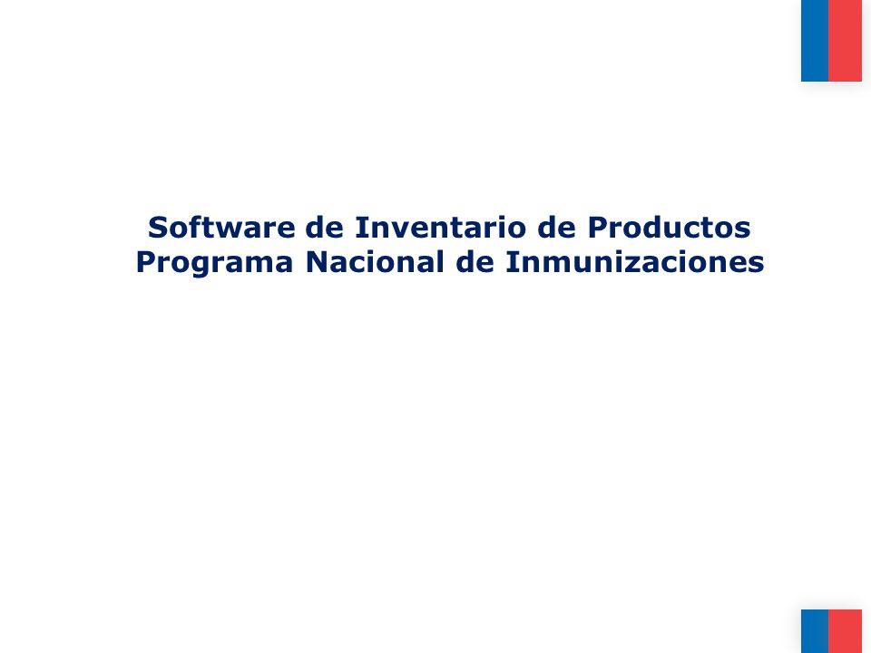 Software de Inventario de Productos Programa Nacional de Inmunizaciones