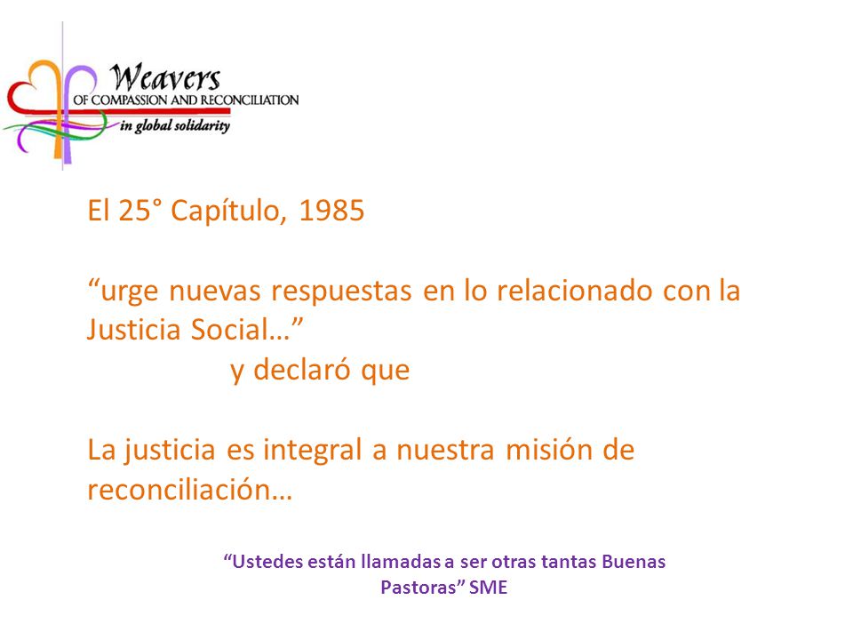 Ustedes están llamadas a ser otras tantas Buenas Pastoras SME