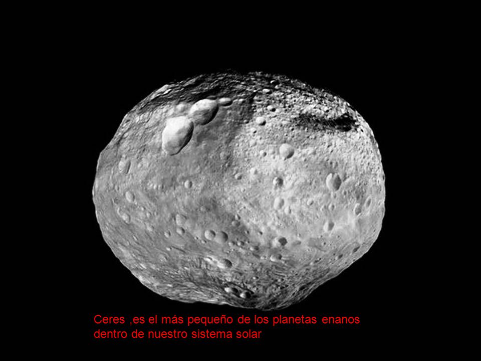 Ceres ,es el más pequeño de los planetas enanos dentro de nuestro sistema solar