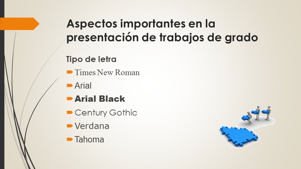 Aspectos importantes en la presentación de trabajos de grado