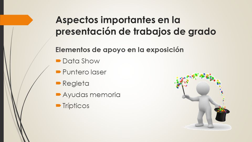 Aspectos importantes en la presentación de trabajos de grado