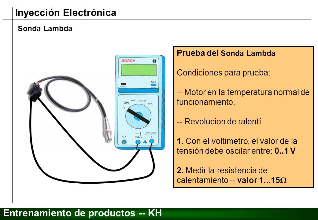 Prueba del Sonda Lambda Condiciones para prueba: